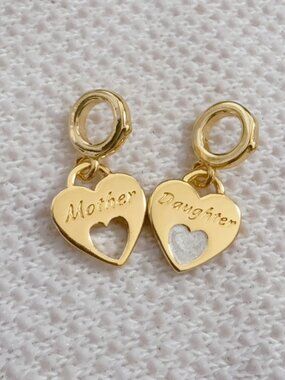 Mother & Daughter Gold Plated Charm For Pandora Bracelet